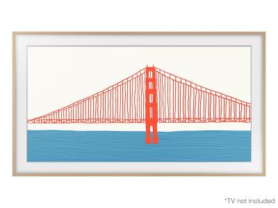 Samsung The Frame Customizable Bezel In Modern Teak - VG-SCFA75TKBZA