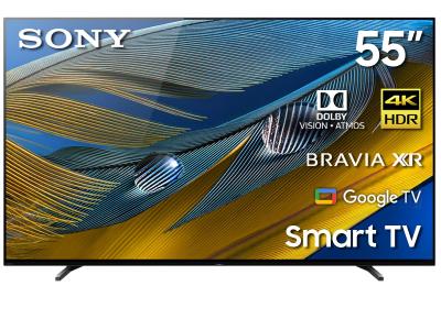 55" Sony A80J Series XR55A80J OLED 4K Ultra HD High Dynamic Range Smart TV