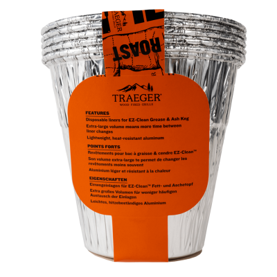 Traeger 5 Pack Ez Clean Grease And Ash Keg Liner  - BAC608