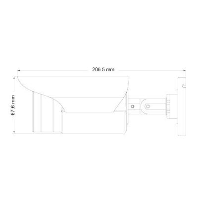 Provision ISR 5MP Bullet 4 in 1 Analog Fixed 3.6mm Lens with 30M IR Camera in White - PV-I3-350A36