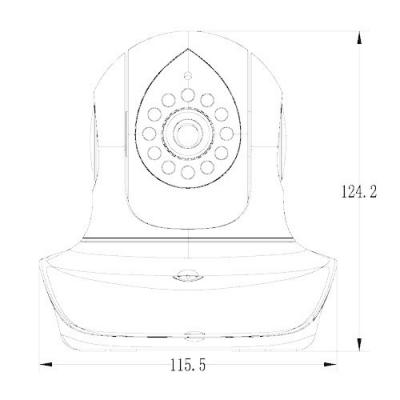 Provision ISR 2MP 355°Pan/120° Tilt WiFi PNV Fixed 3.6mm Lens with 10m IR Camera in White - PV-PT-838