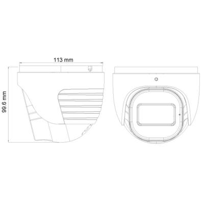 Provision ISR 5MP Turret 4 in 1 Analog MVF 2.8-12mm Lens with 40M IR Camera in White - PV-DI-350A-MVF