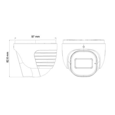 Provision ISR 4MP Turret Rainbow Eye-Sight IP Fixed 3.6mm Lens with 25M IR Camera in White - PV-DL-340IPERN-36