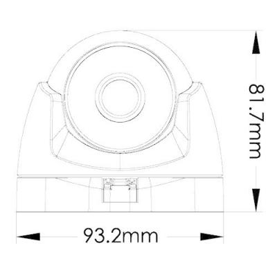 Provision ISR AHD Eco Metal Dome IR 24Led's 3.6mm 2.0MP in White - PV-DI-390AHDE36