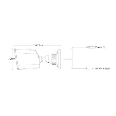 Provision ISR 2MP Bullet S-Sight IP Fixed 3.6mm Lens with 15M IR Camera in White - PV-I1-390IP5S36