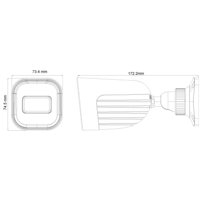 Provision ISR 8MP Bullet 4 in 1 Analog MVF 2.8mm Fixed Lens with 20M IR Camera in White - PV-I2-380A-28